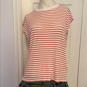 NEW Striped Coral and White Women's Top. Create a bundle and save!